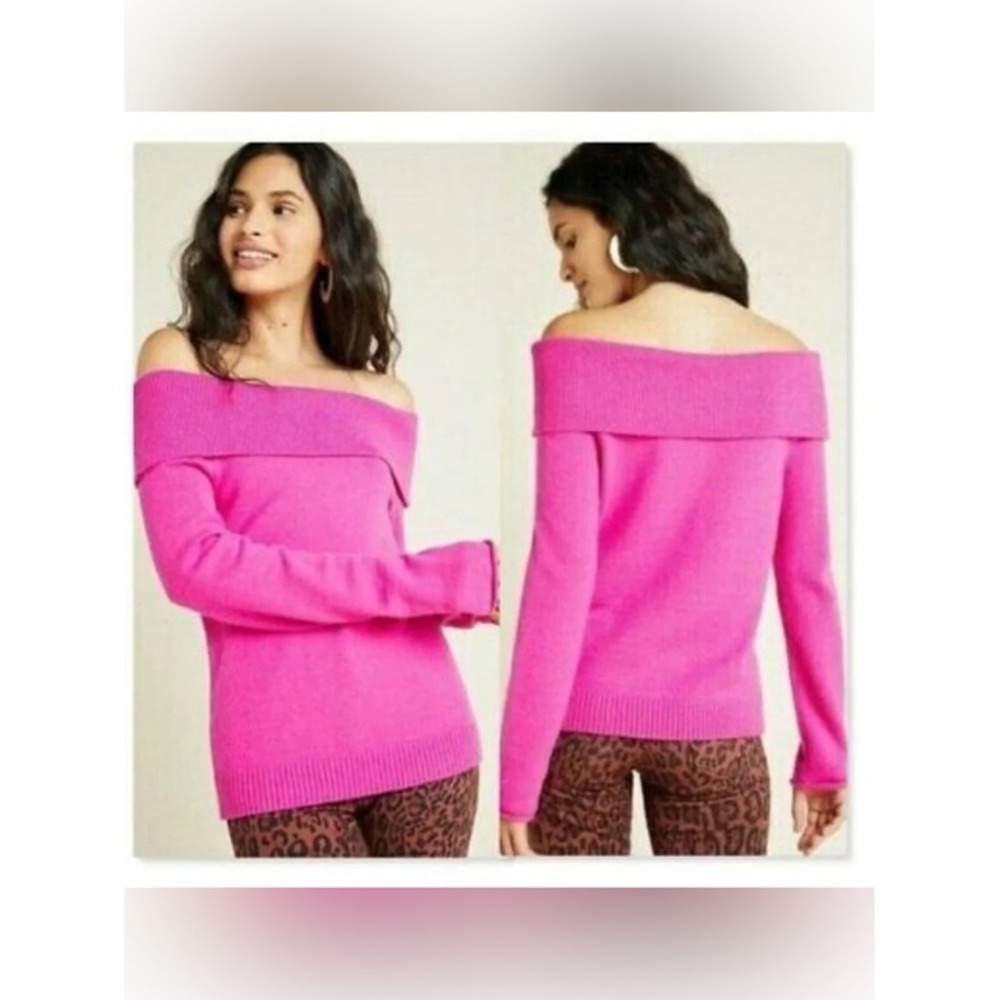 Anthropologie Shelby Off Shoulder Sweater Sz Medium